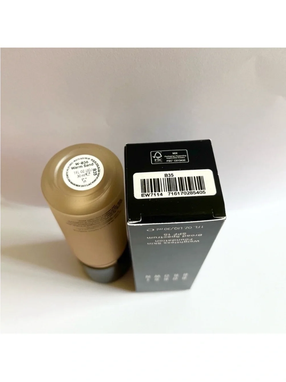 BOBBI BROWN SKIN LONG WEAR WEIGHTLESS FOUNDATION # W-036Warm Sand